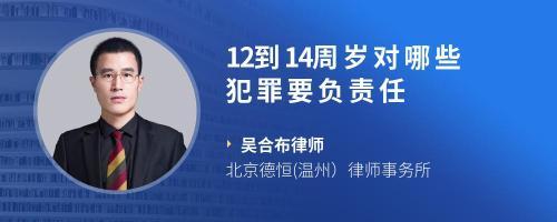 14到16周岁对哪些犯罪要负责任