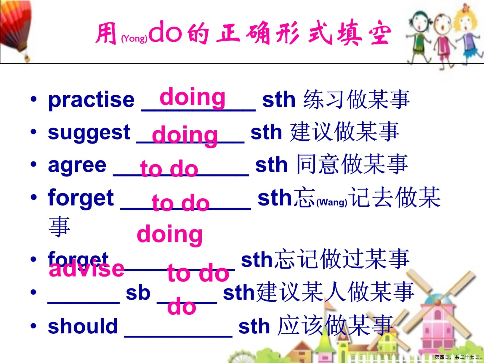 Forget to do和doing的区别