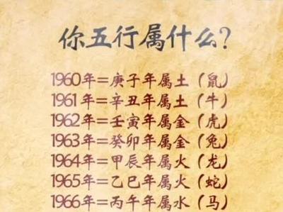 1960年五行属什么