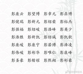 彭取名字