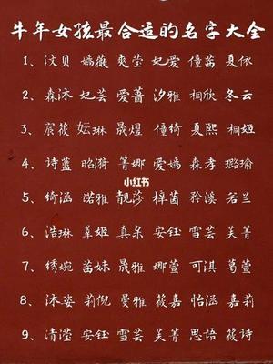 属牛男孩起名