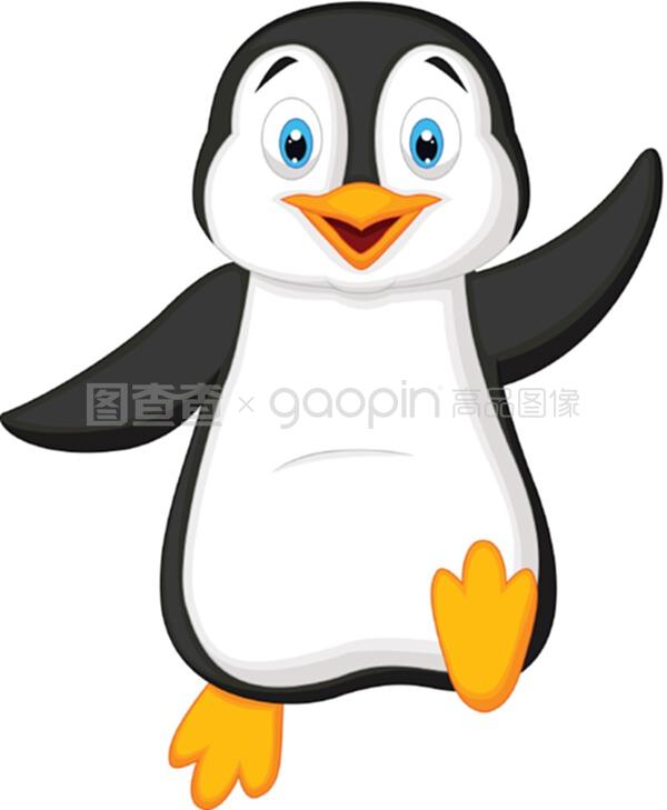 可爱的企鹅卡通