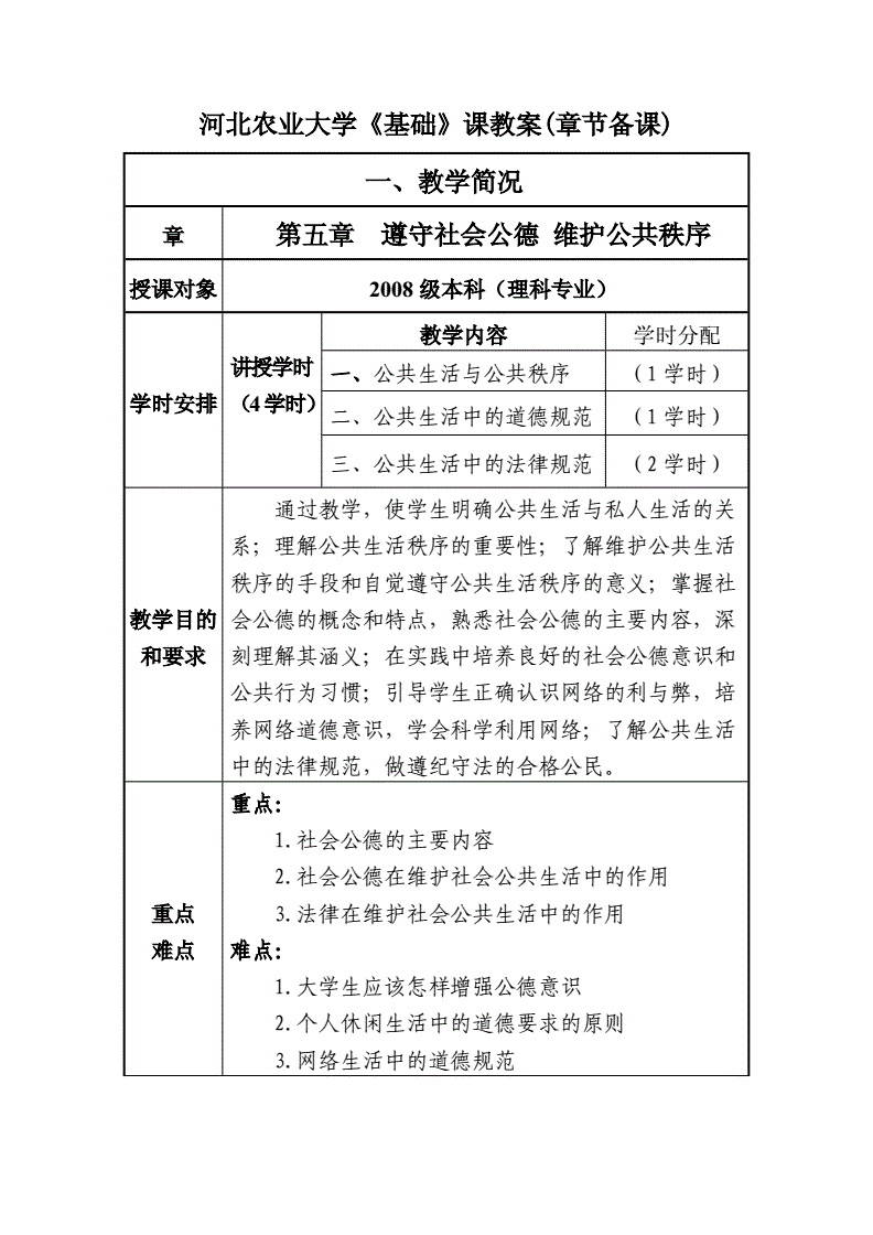 学生农业课教案怎么写的