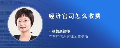经济官司律师怎么收费