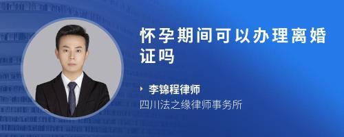 怀孕期间可以办理离婚吗