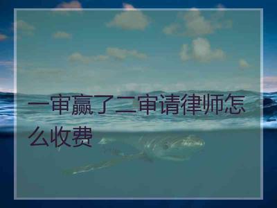 律师费二审怎么收费
