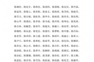陈姓女宝宝好听的名字