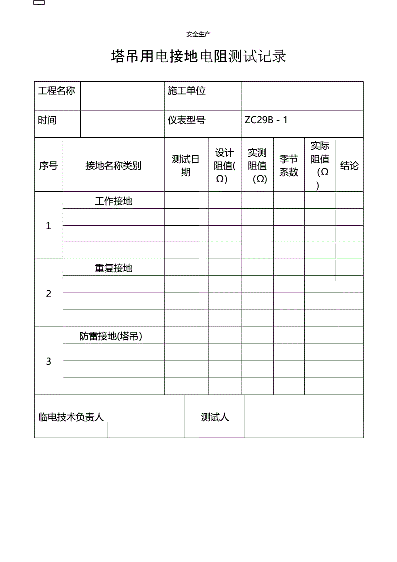 箱包厂安全管理台账范本