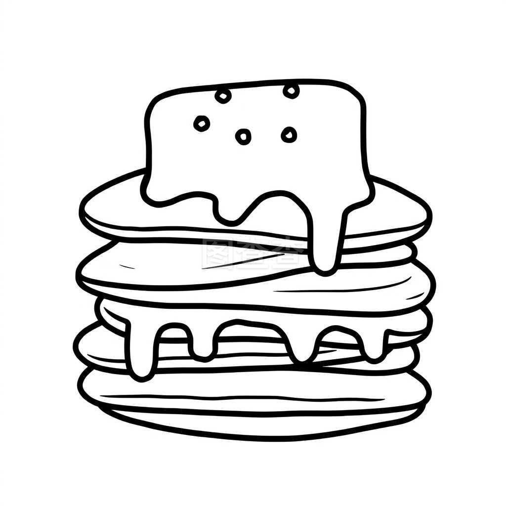 垃圾食品简笔画