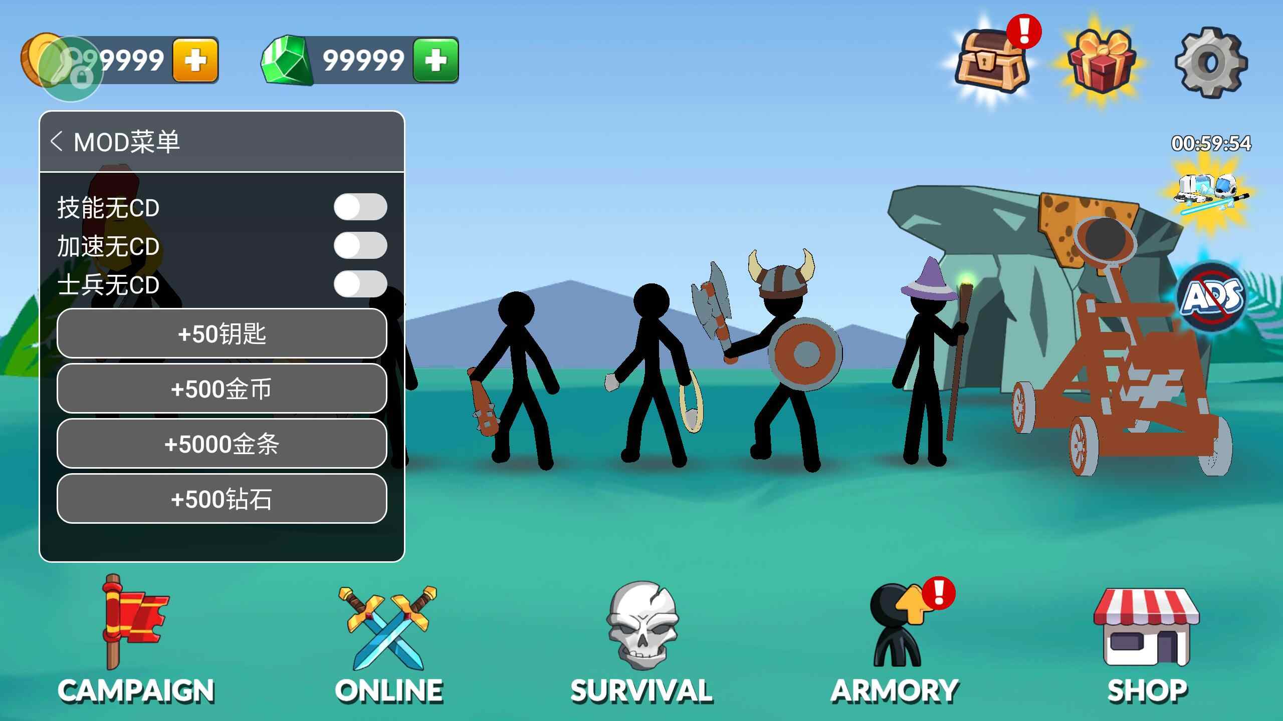Stickmans Wars mod menu download
