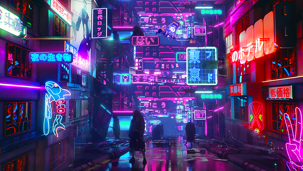 赛博朋克风格作品
